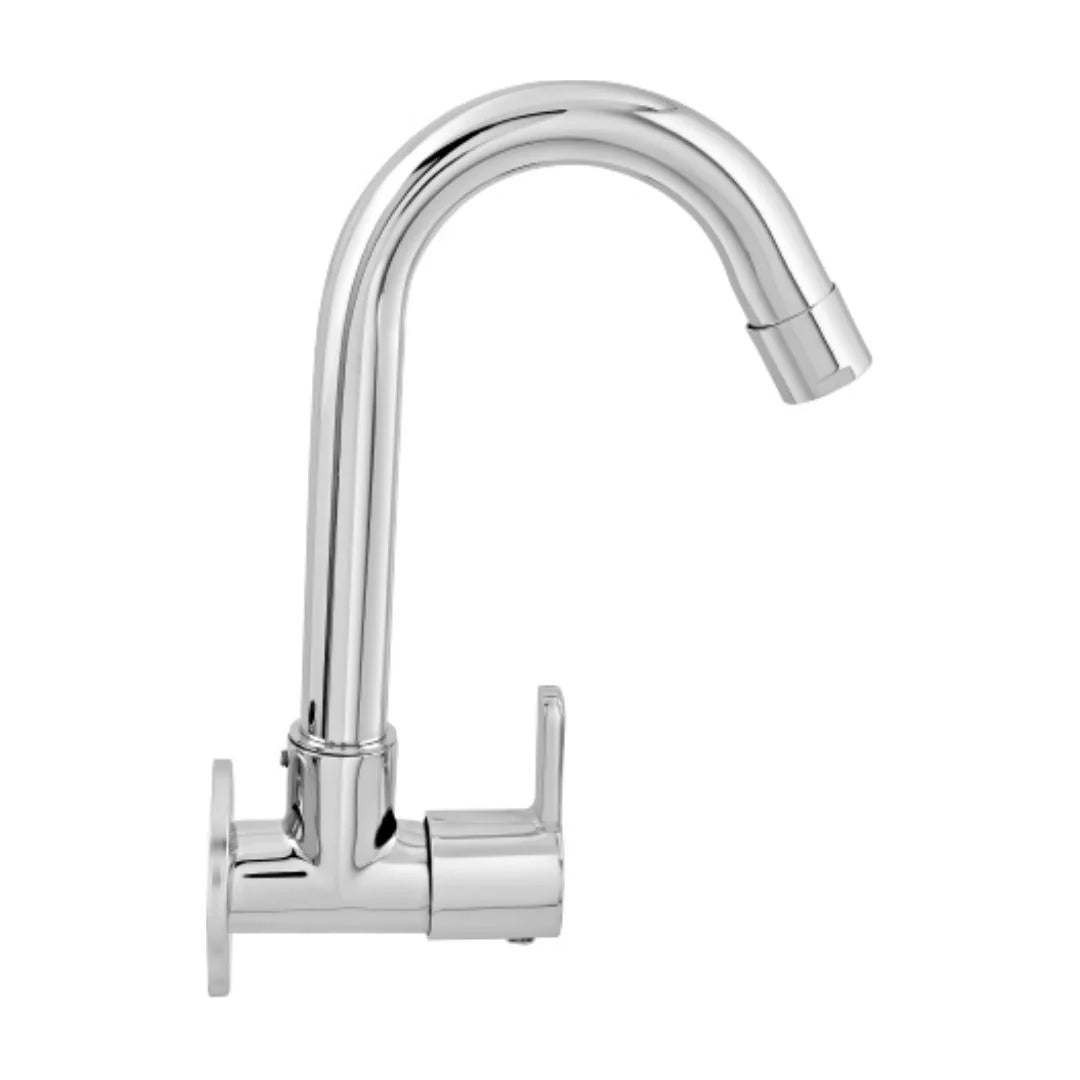 Cera Wall Mounted Regular Kitchen Sink Tap Victor F1015251 with Swinging Spout in Chrome Finish