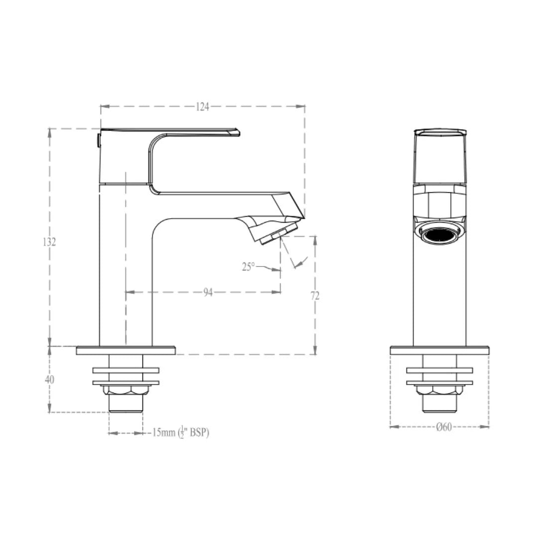 Cera Table Mounted Regular Basin Tap Chelsea F1016101 - Chrome