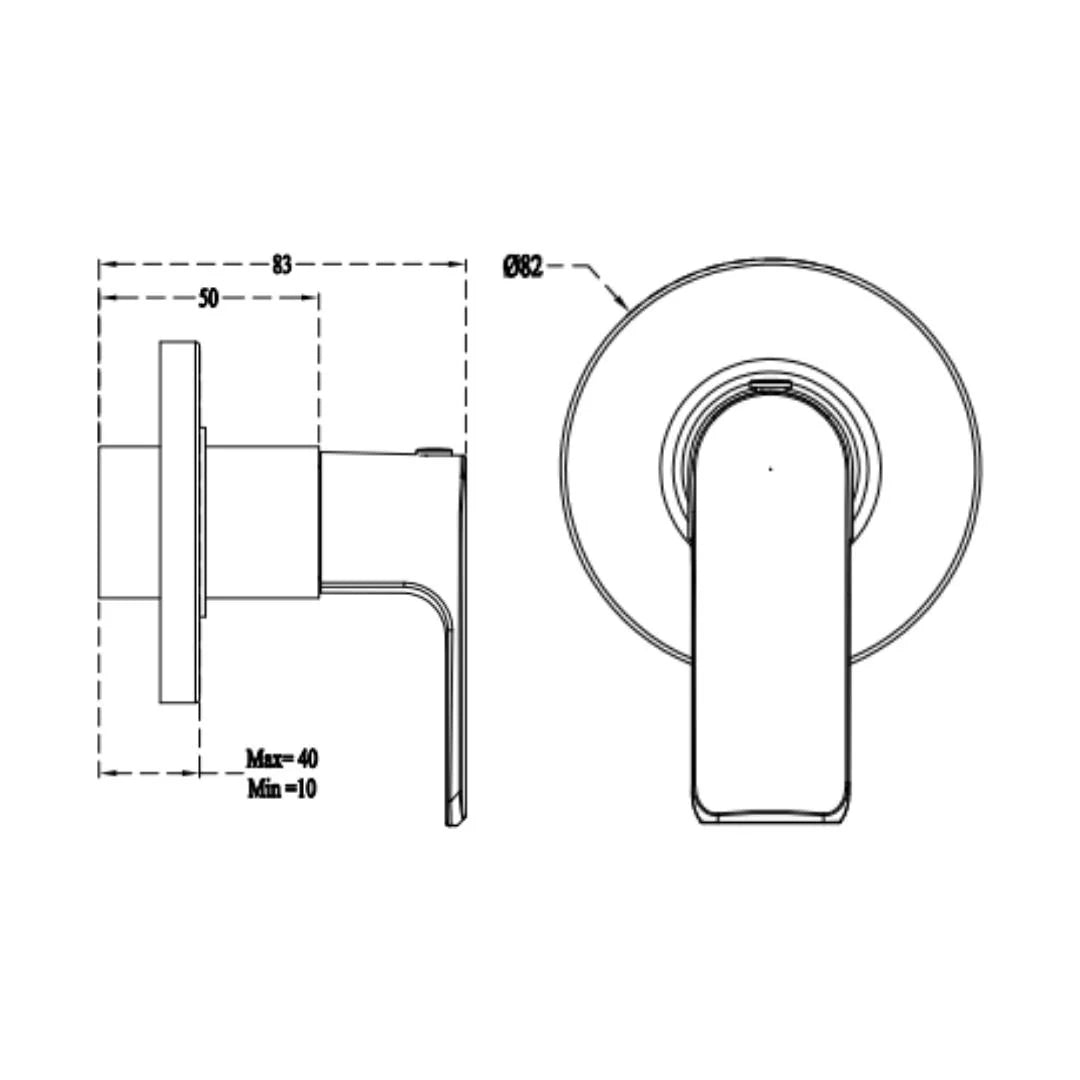 Cera Basin Area Stop Valve Chelsea F1016351 - Chrome