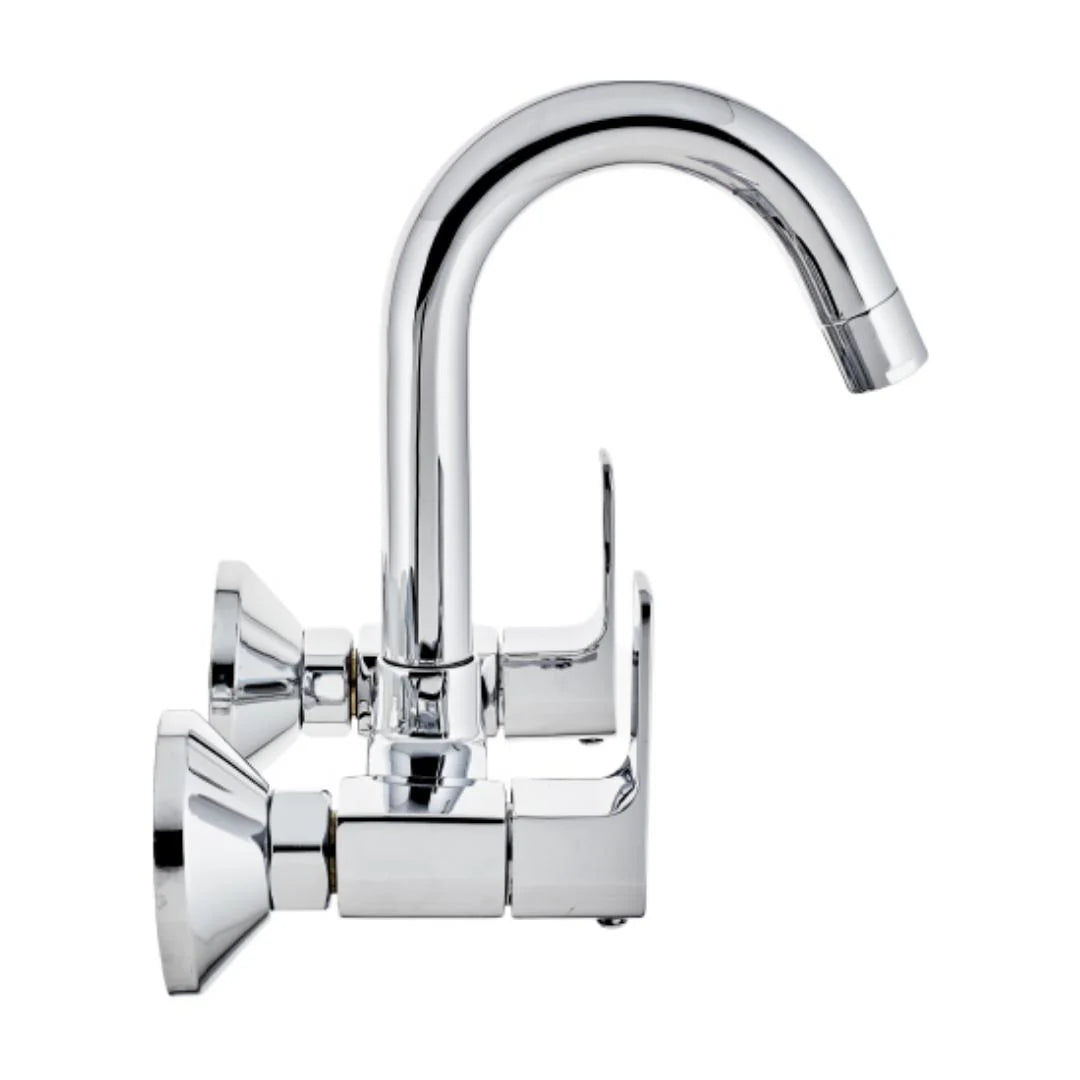 Cera Wall Mounted Regular Kitchen Sink Mixer Chelsea F1016501 with Swinging Spout in Chrome Finish