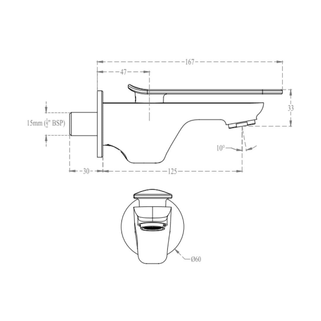 Cera WC Area Bib Tap Brooklyn F1018151FG - French Gold