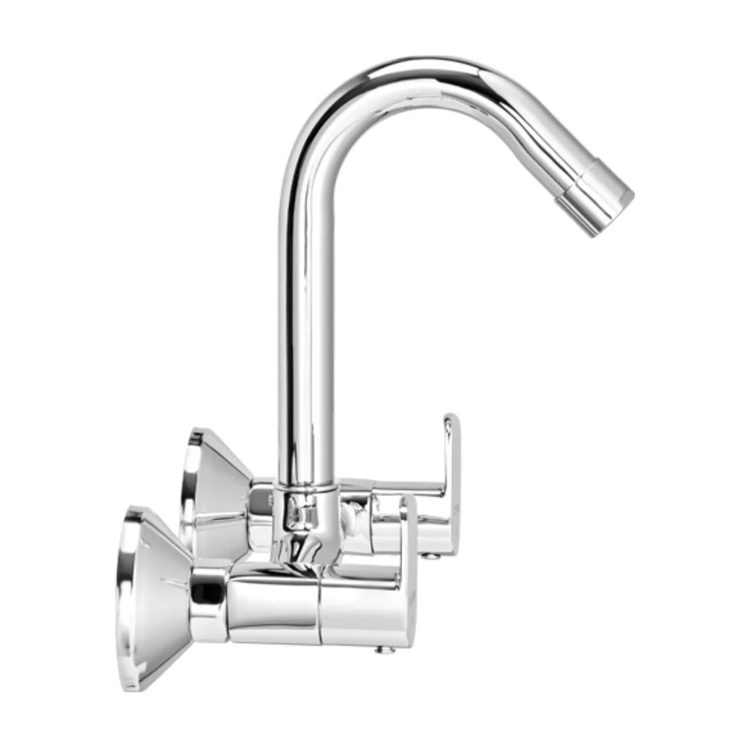 Cera Wall Mounted Regular Kitchen Sink Mixer Chromo F1019501 with Swinging Spout in Chrome Finish