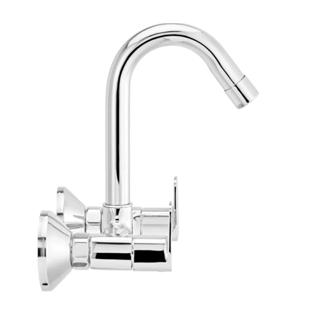 Cera Wall Mounted Regular Kitchen Sink Mixer Vine F1020501 with Swinging Spout in Chrome Finish