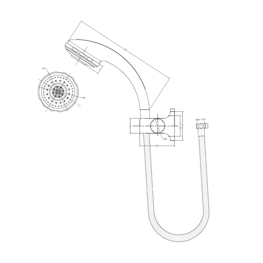 Hindware Multi Flow Hand Shower Urban Collection F160007 - Chrome