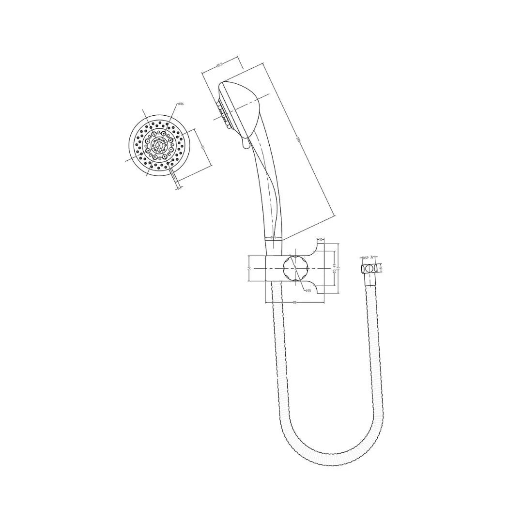 Hindware Multi Flow Hand Shower Urban Collection F160009 - Chrome