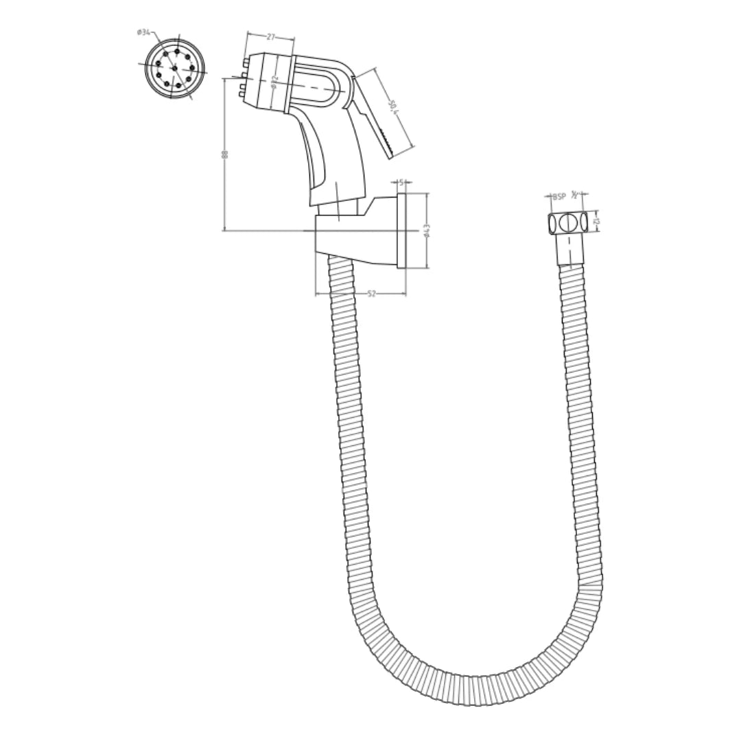 Hindware Health Faucet Addons F160013 - Chrome