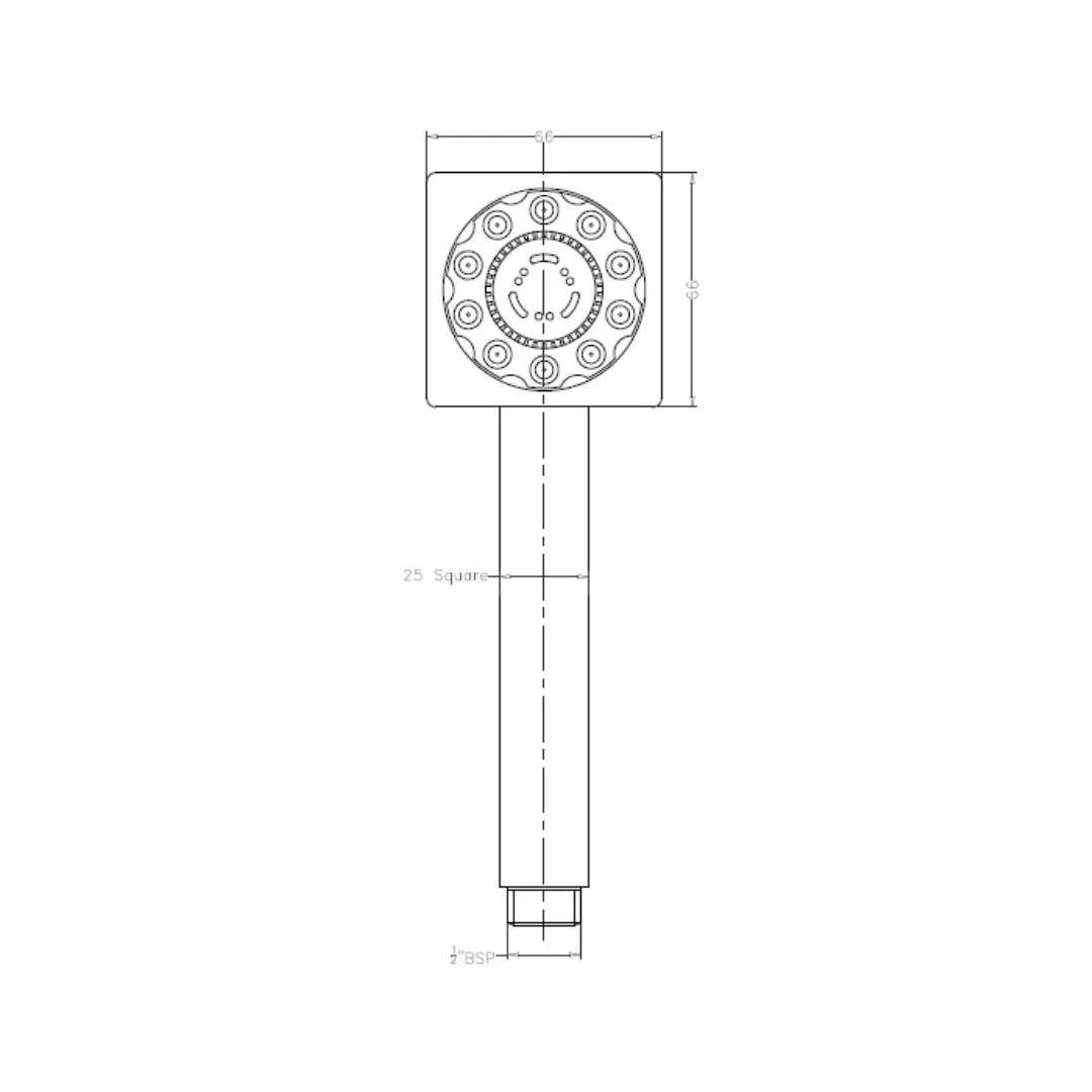 Hindware Multi Flow Hand Shower Geometric Collection F160021 - Chrome
