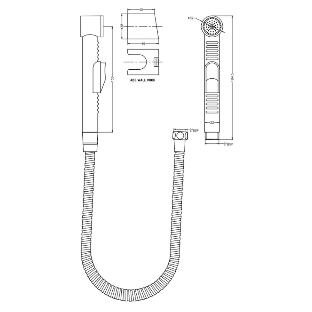 Hindware Health Faucet Addons F160023 - Chrome