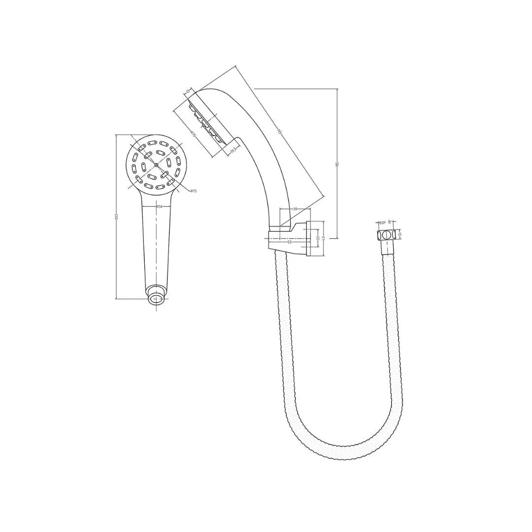 Hindware Single Flow Hand Shower Neo Classic Collection F160026 - Chrome