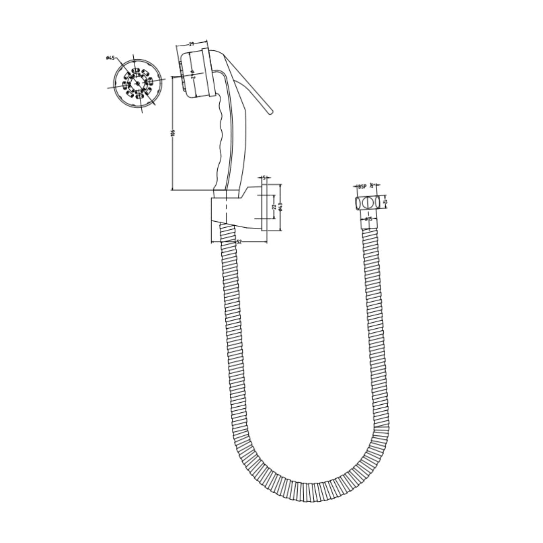 Hindware Health Faucet Addons F160027 - Chrome