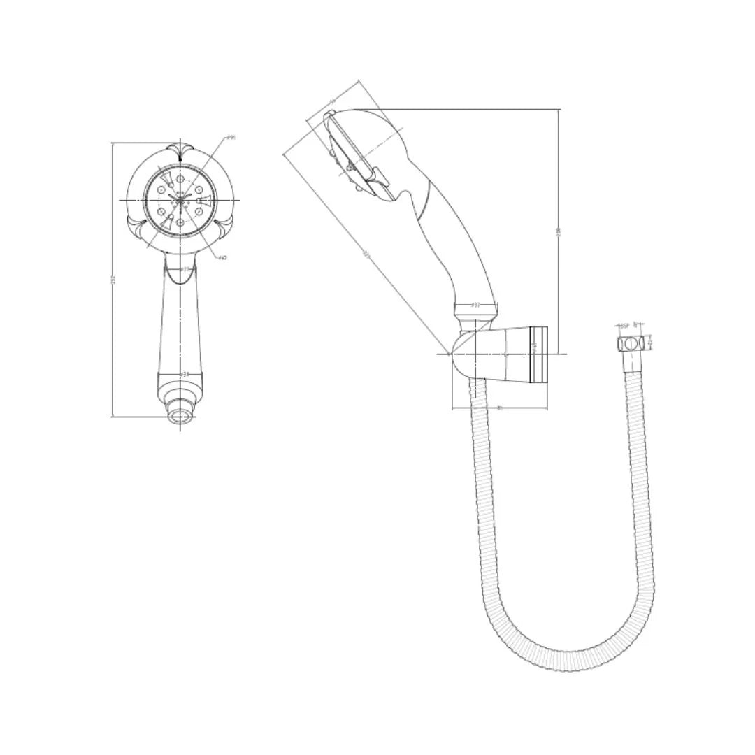 Hindware Multi Flow Hand Shower Urban Collection F160033 - Chrome