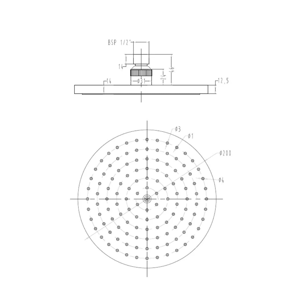 Hindware Single Flow Overhead Shower Urban Collection F160044 - Chrome