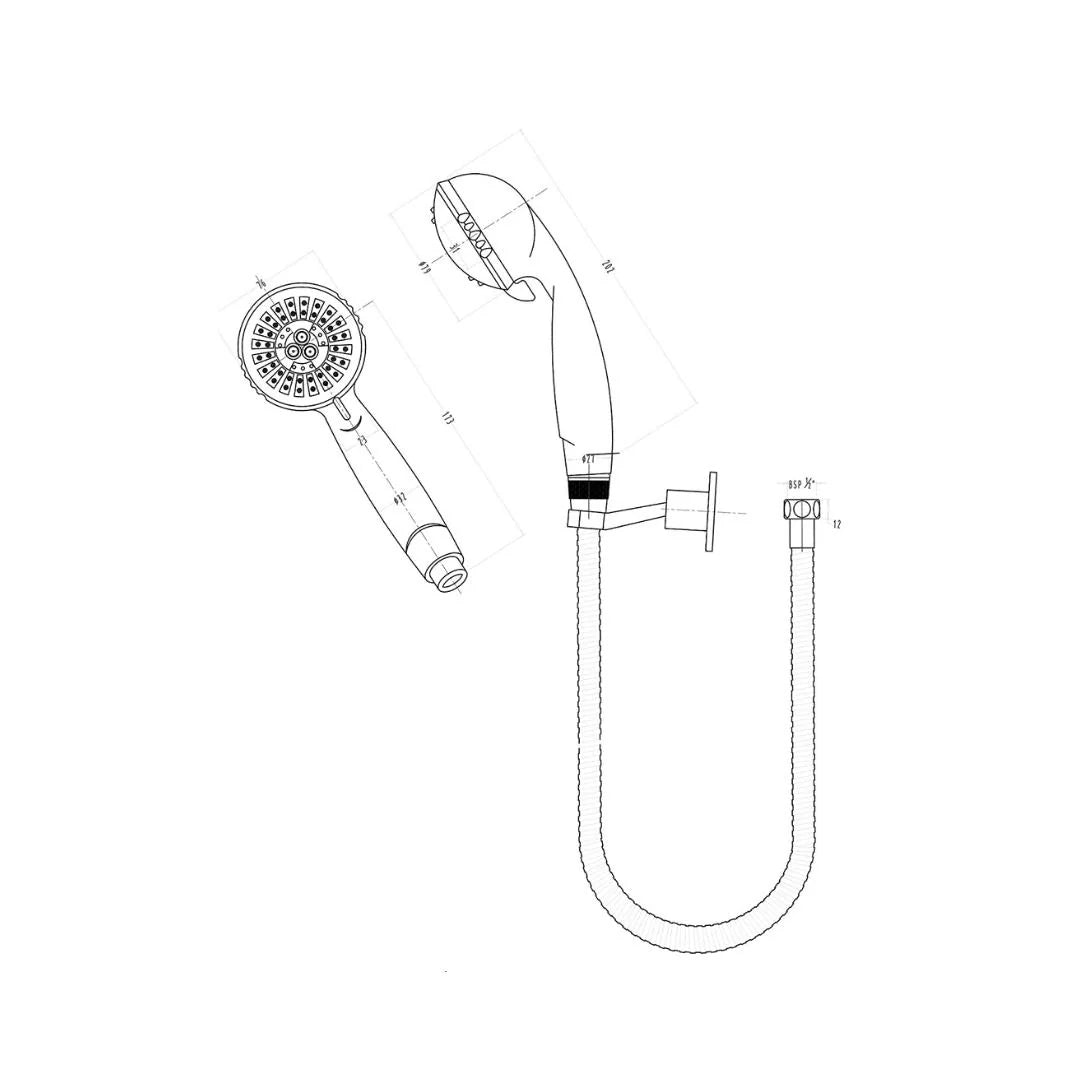 Hindware Multi Flow Hand Shower Urban Collection F160046 - Chrome