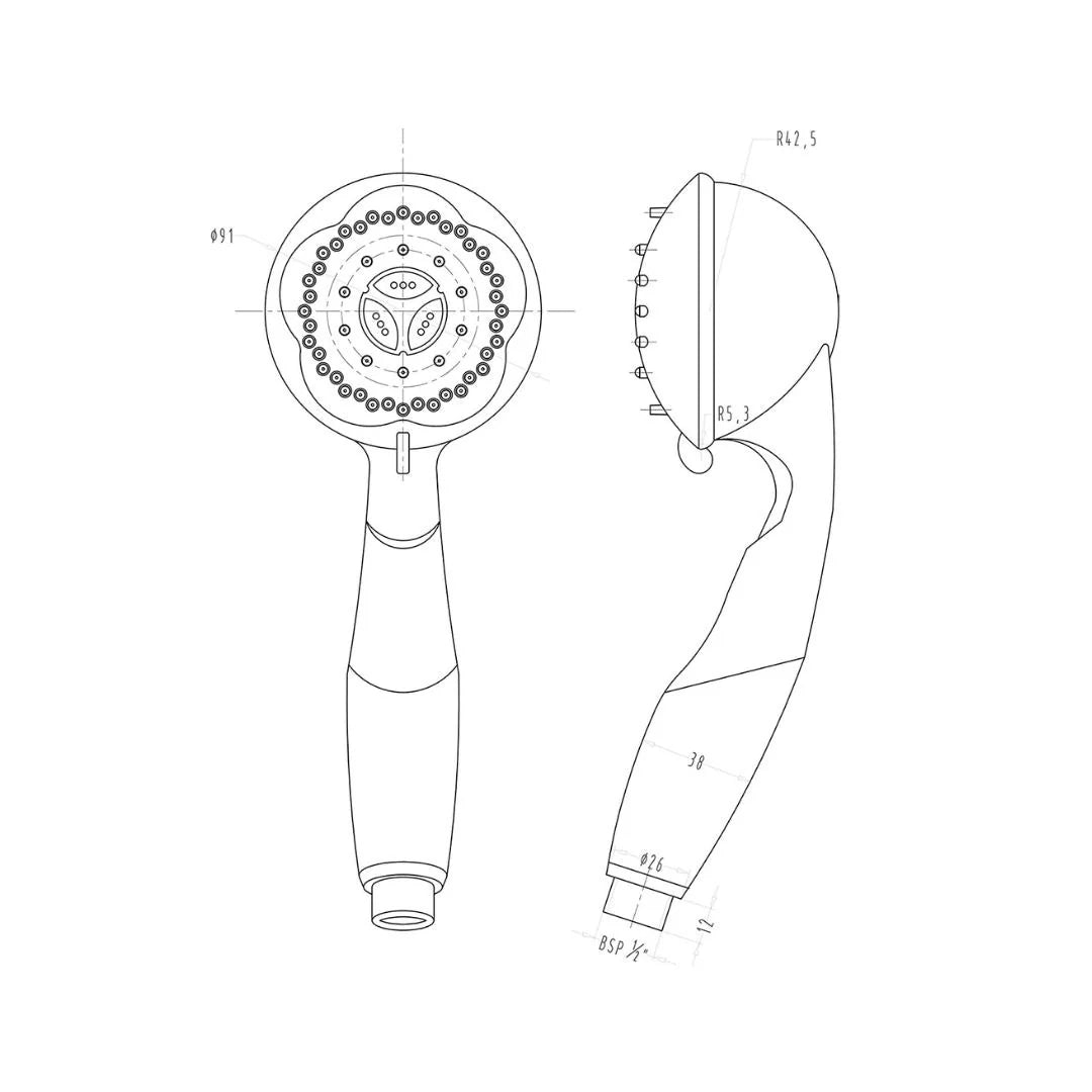 Hindware Multi Flow Hand Shower Urban Collection F160047 - Chrome