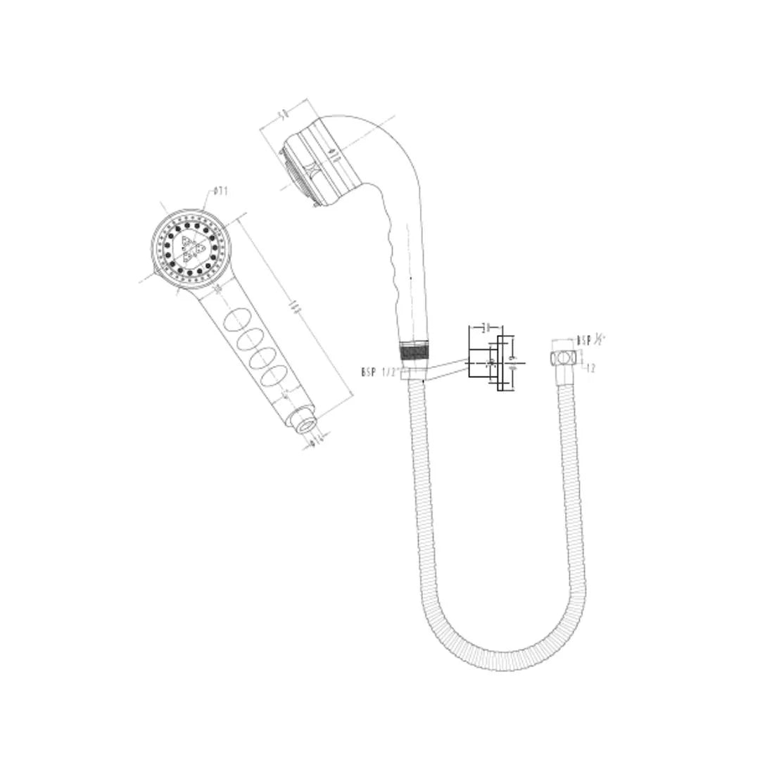 Hindware Multi Flow Hand Shower Urban Collection F160053 - Chrome