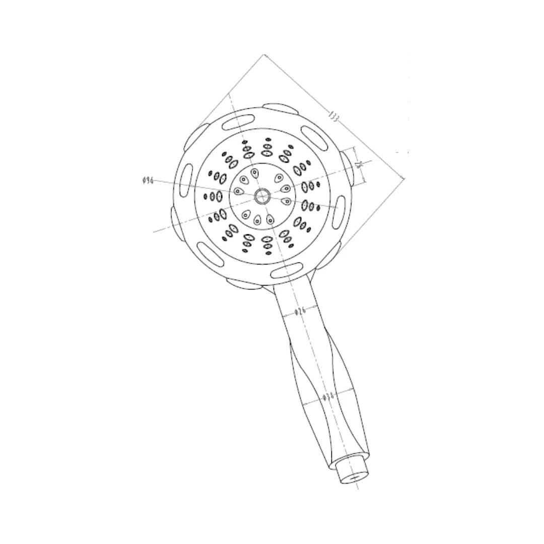 Hindware Multi Flow Hand Shower Glamour Collection F160056 - Chrome