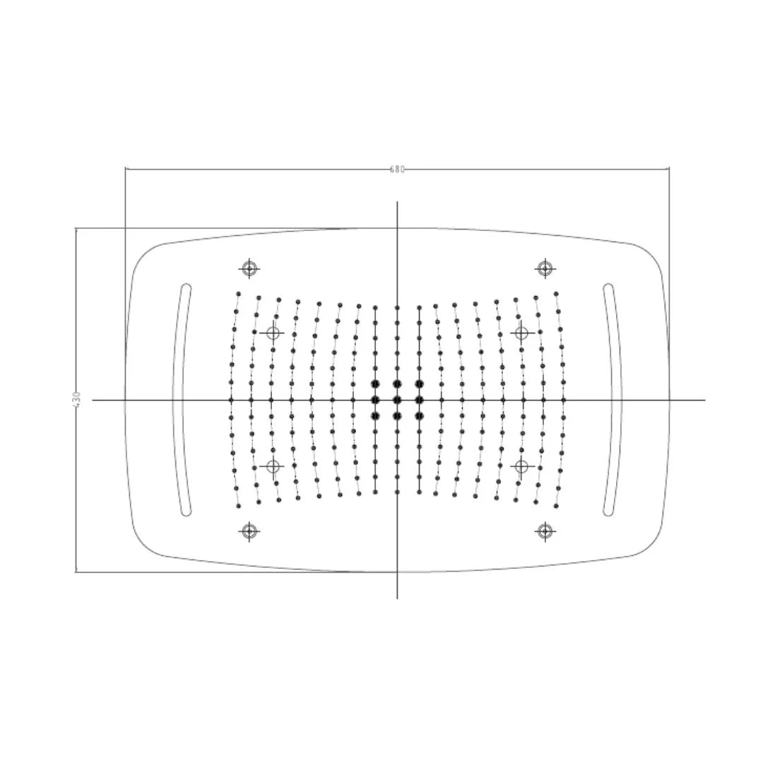 Hindware Multi Flow Overhead Shower Glamour Collection F160065 - Chrome