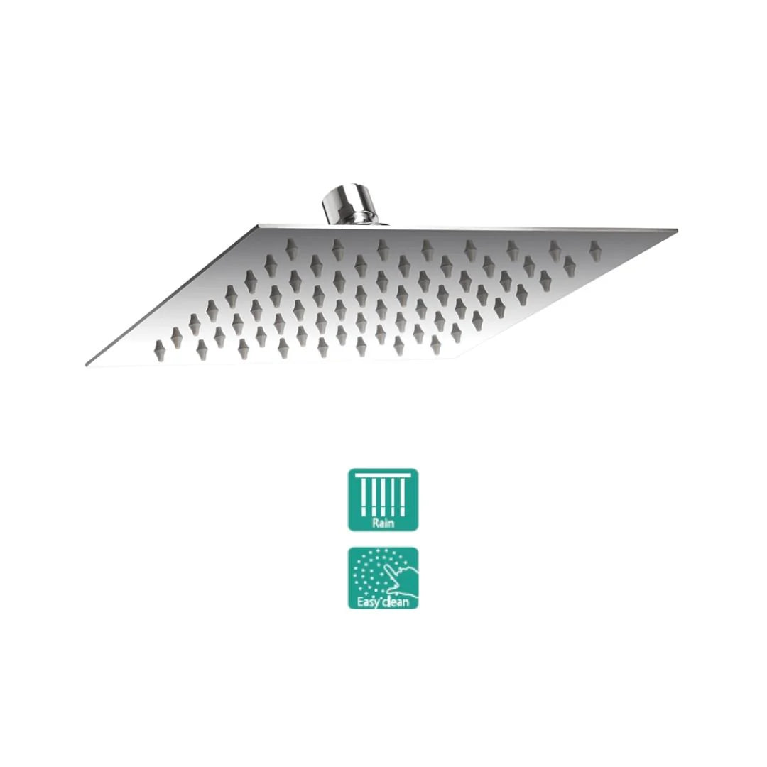 Hindware Single Flow Overhead Shower Geometric Collection F160103 - Stainless Steel