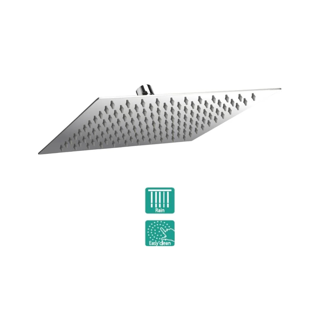 Hindware Single Flow Overhead Shower Geometric Collection F160105 - Stainless Steel