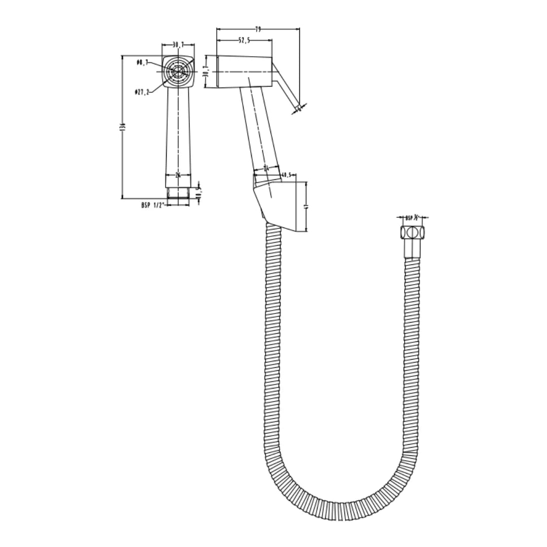 Hindware Health Faucet Addons F160109 - Chrome