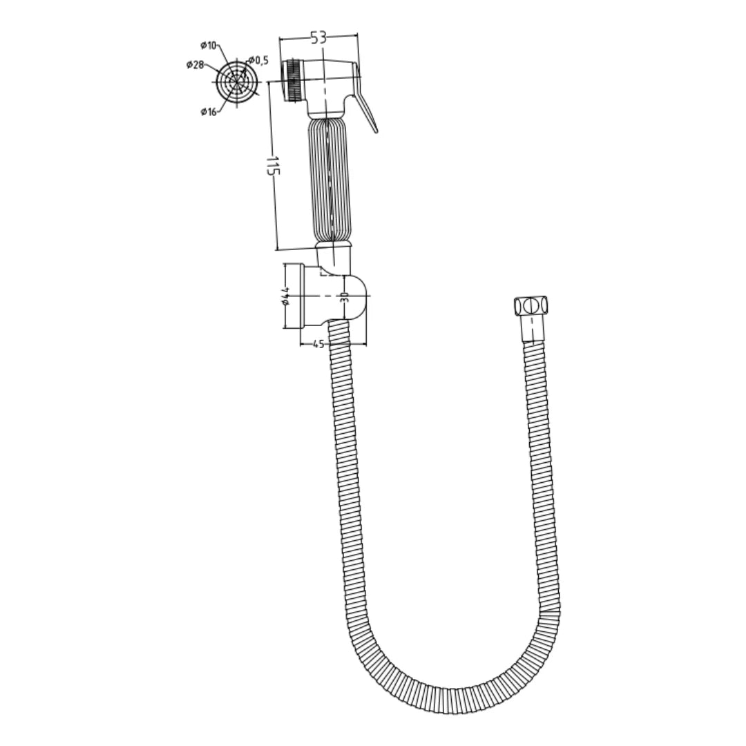 Hindware Health Faucet Addons F160122 - Chrome