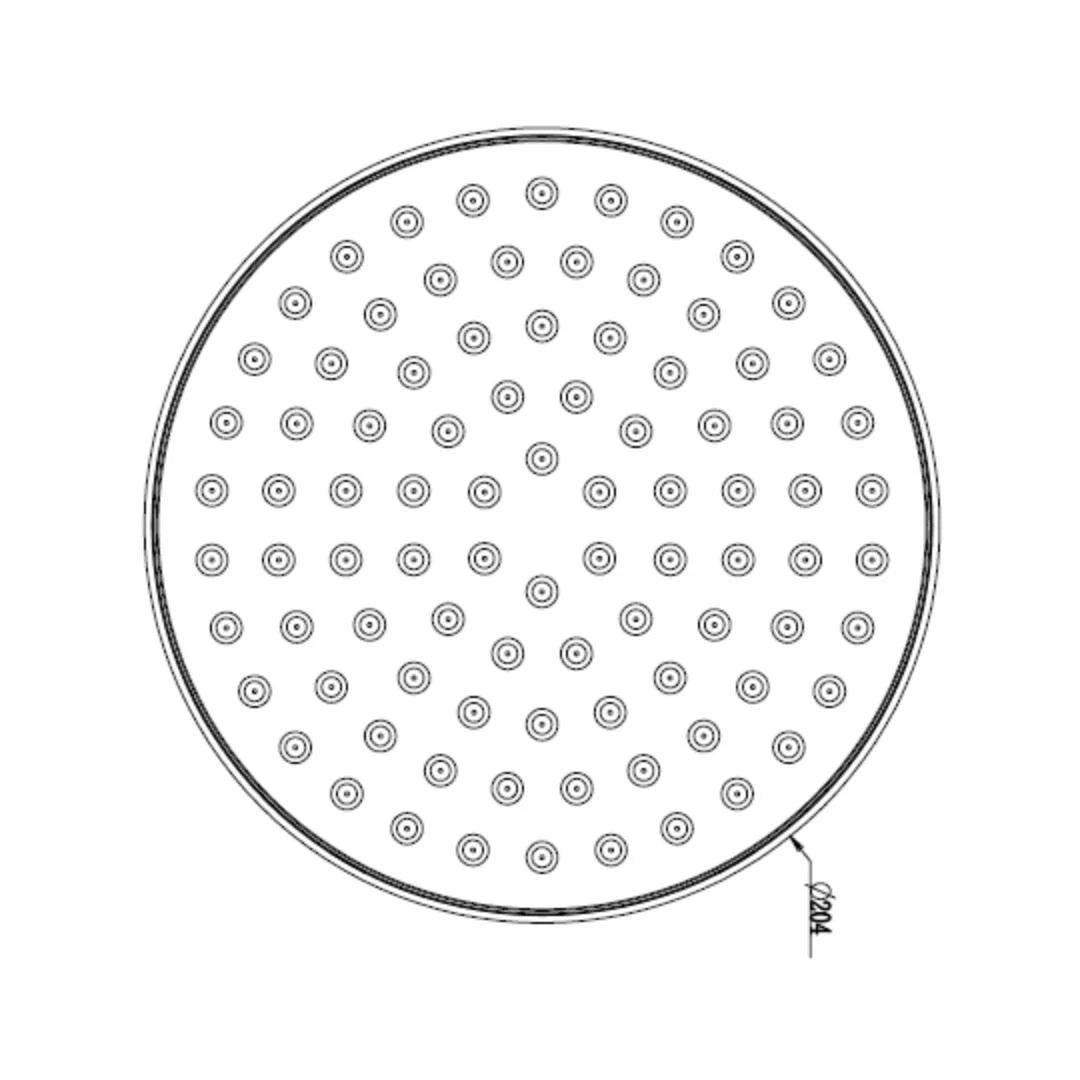 Hindware Single Flow Overhead Shower Glamour Collection F160125 - Grey