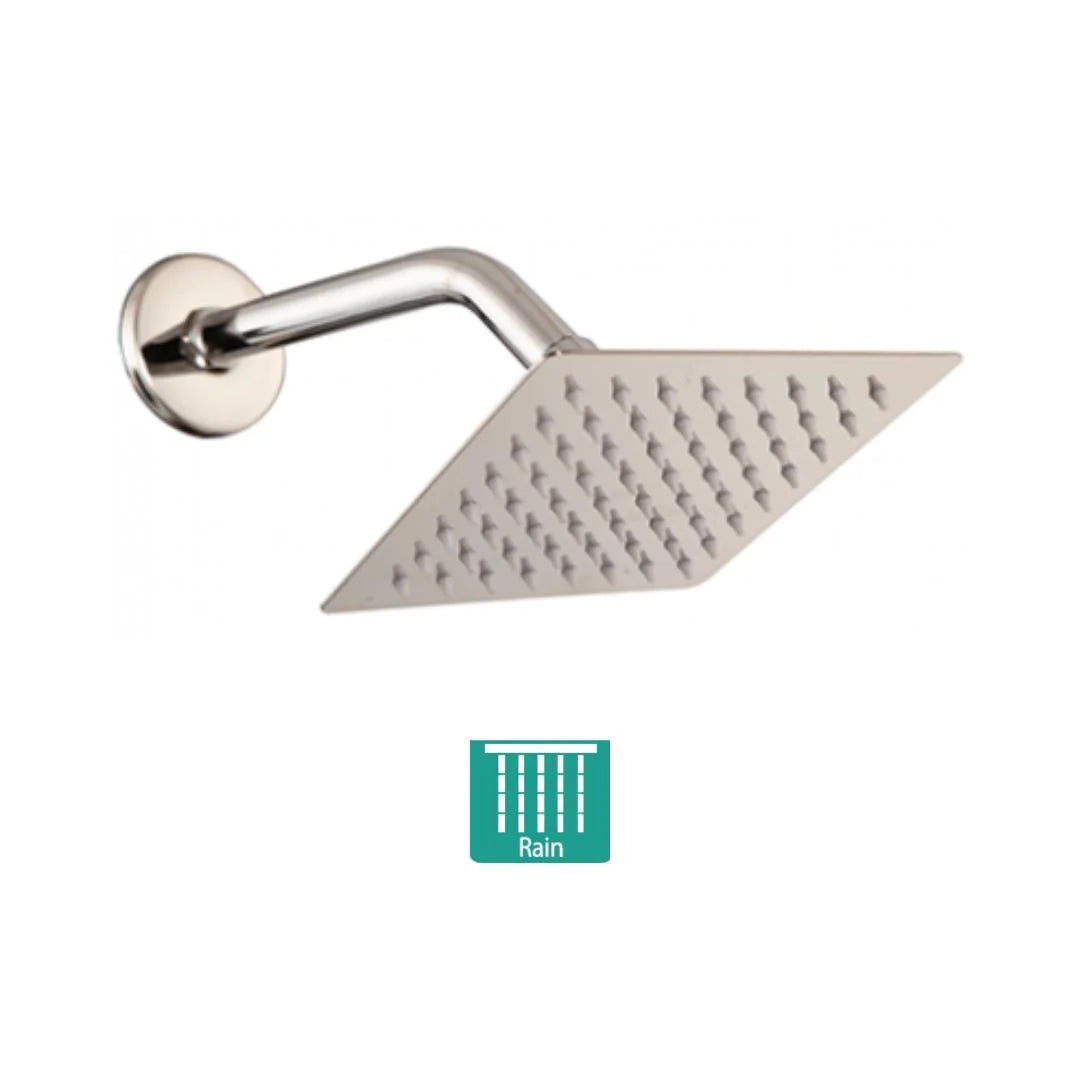 Hindware Single Flow Overhead Shower Geometric Collection F160142 - Stainless Steel