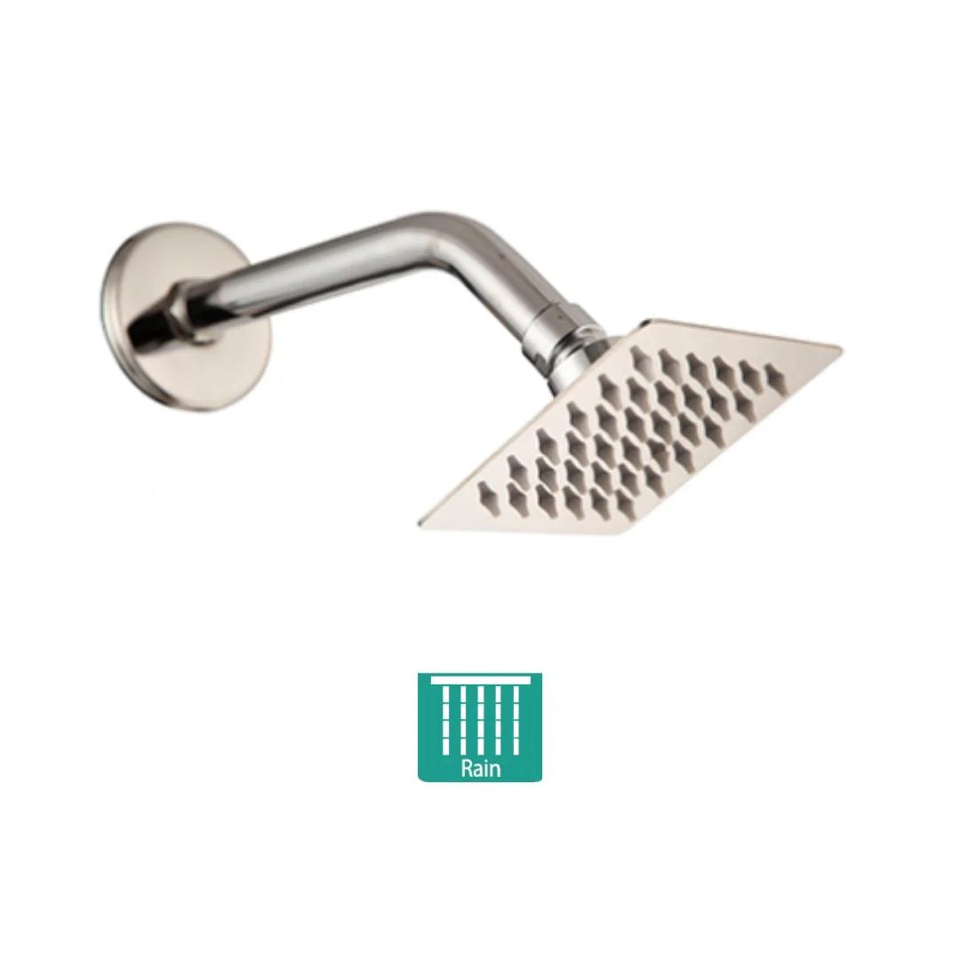 Hindware Single Flow Overhead Shower Geometric Collection F160143 - Stainless Steel