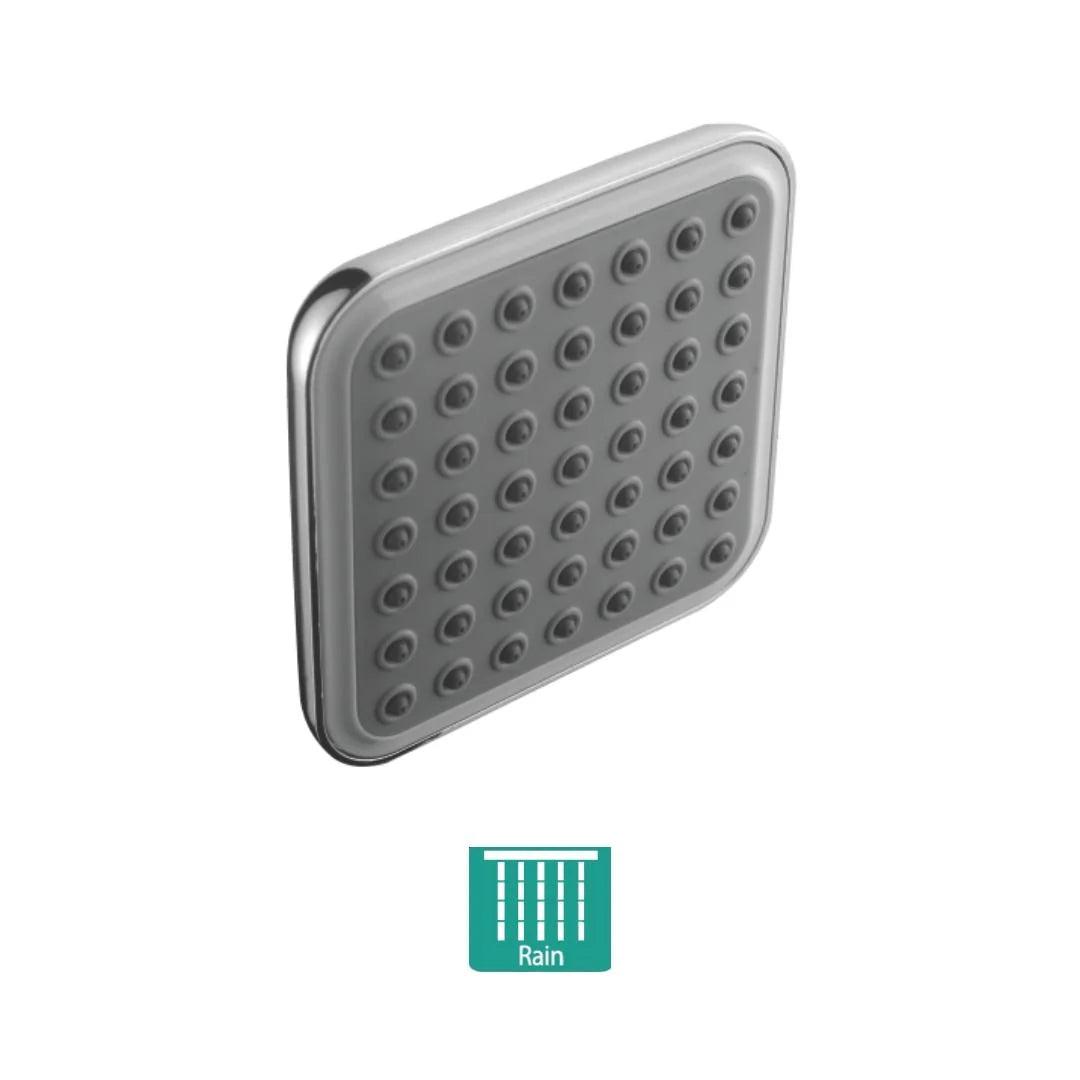 Hindware Single Flow Overhead Shower Geometric Collection F160153 - Grey White