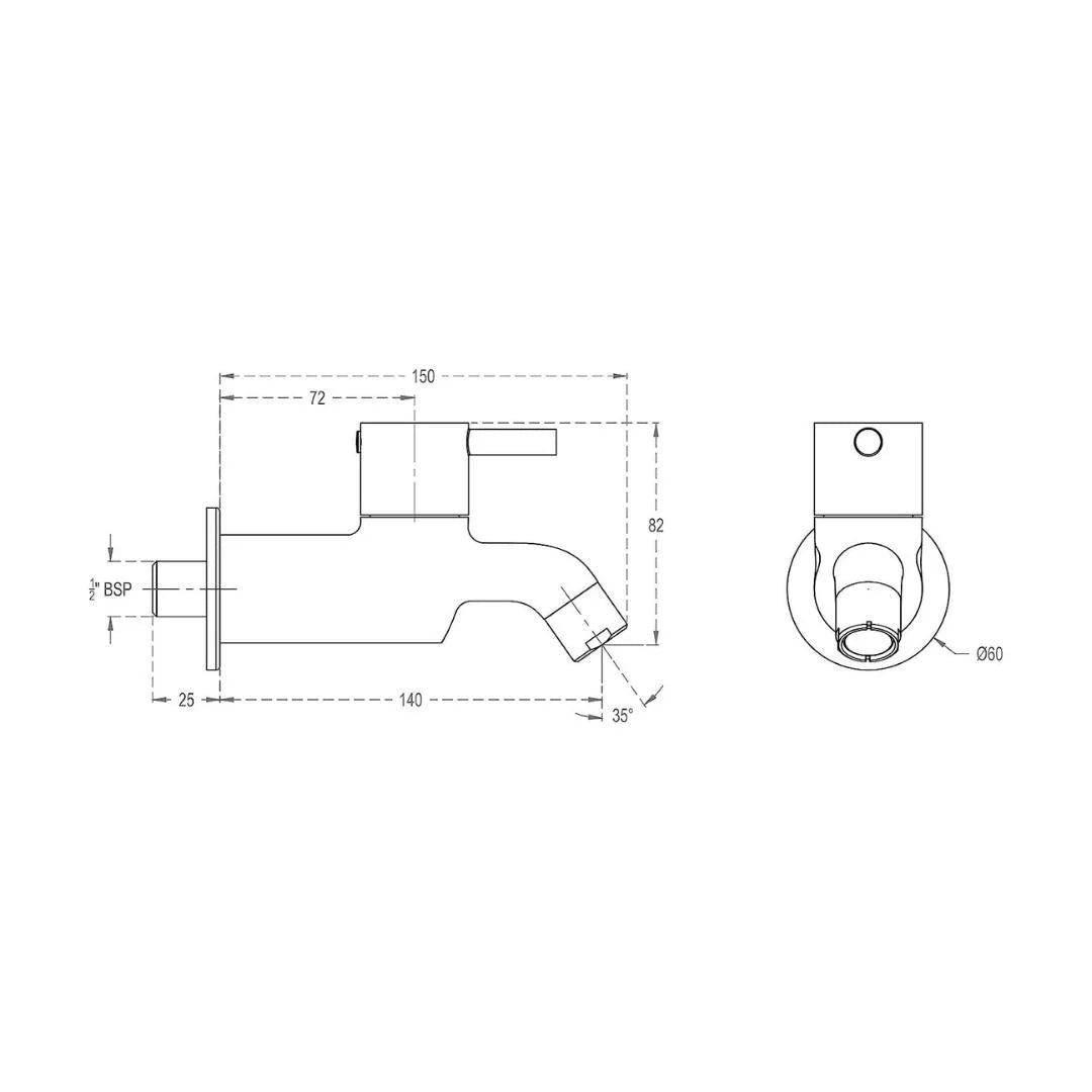 Cera WC Area Bib Tap Fountain F2013151 - Chrome