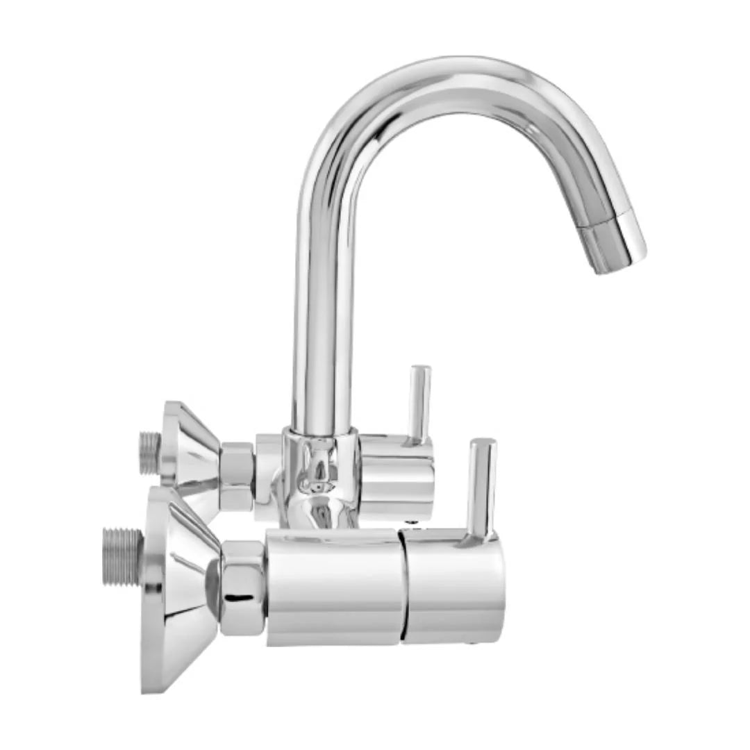 Cera Wall Mounted Regular Kitchen Sink Mixer Fountain F2013501 with Swinging Spout in Chrome Finish