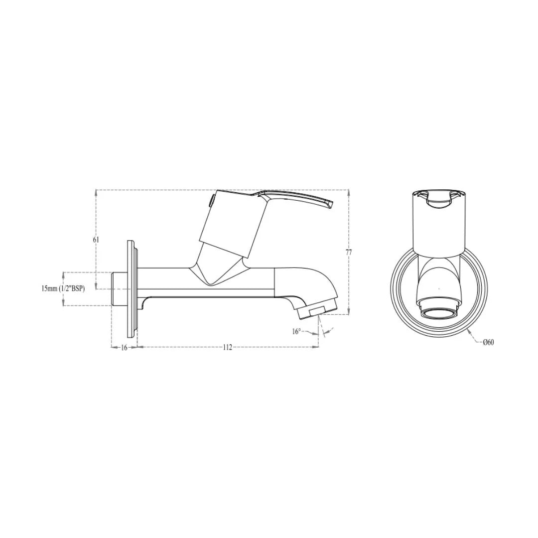 Cera WC Area Bib Tap Vivana F2014152 - Chrome