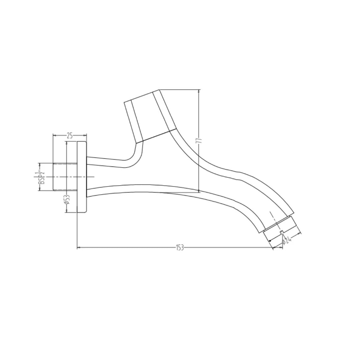 Hindware WC Area Bib Tap Armada F260002 - Chrome