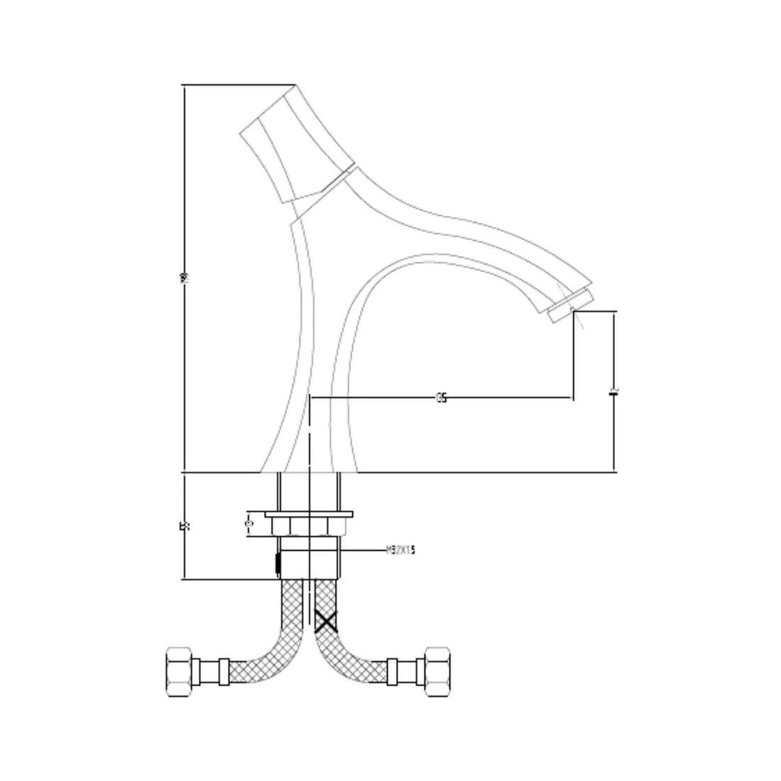 Hindware Table Mounted Regular Basin Mixer Armada F260009 - Chrome