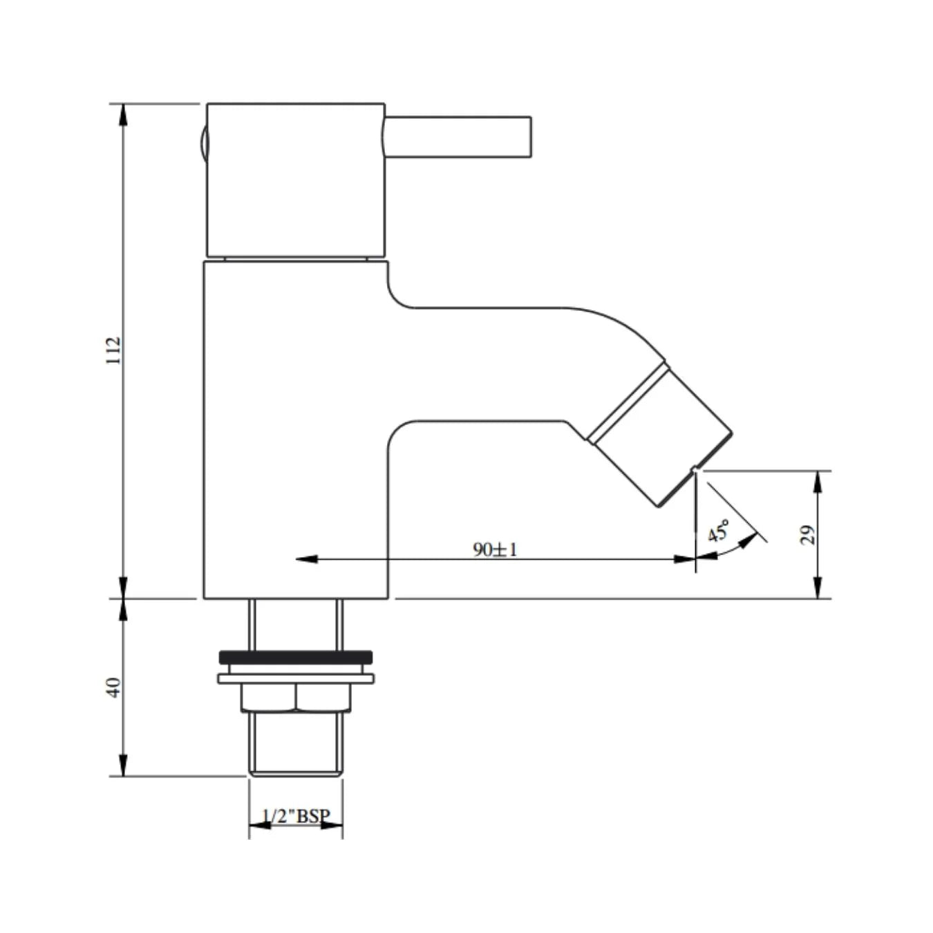 Hindware Table Mounted Regular Basin Tap Flora F280001 - Chrome
