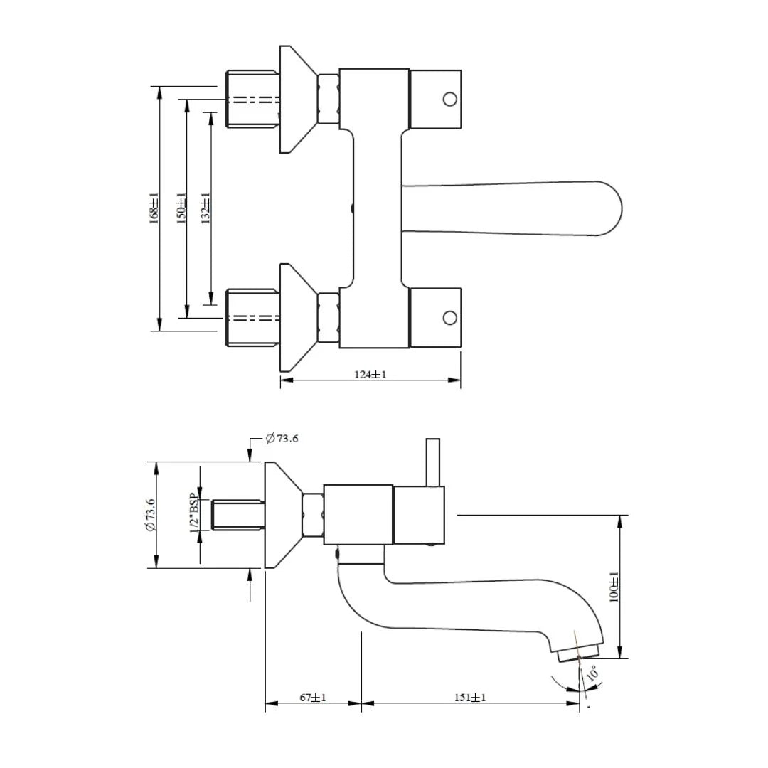 Hindware 1 Way Wall Mixer Flora F280016 - Chrome Finish