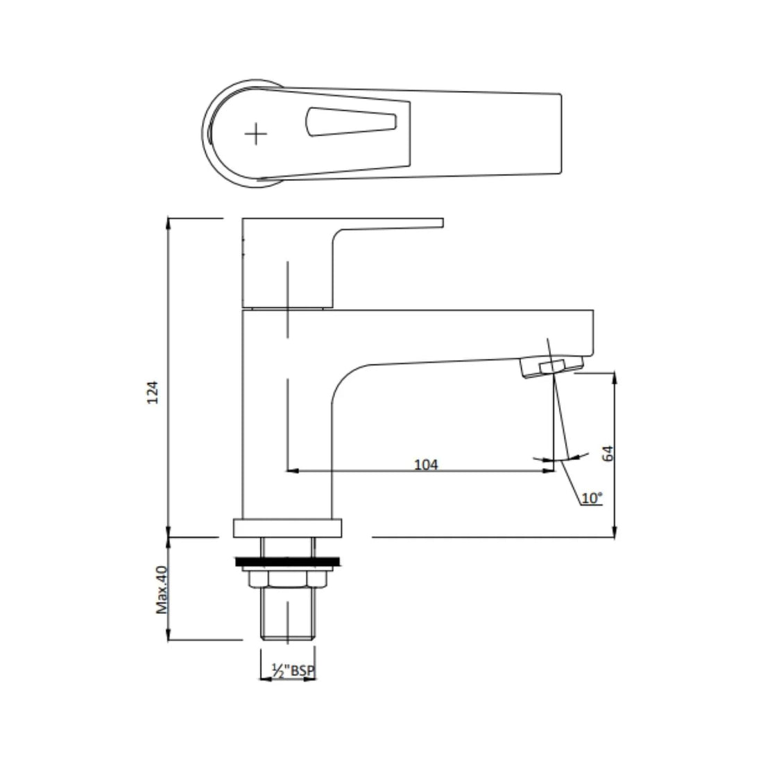 Hindware Table Mounted Regular Basin Tap Amazon F320001 - Chrome