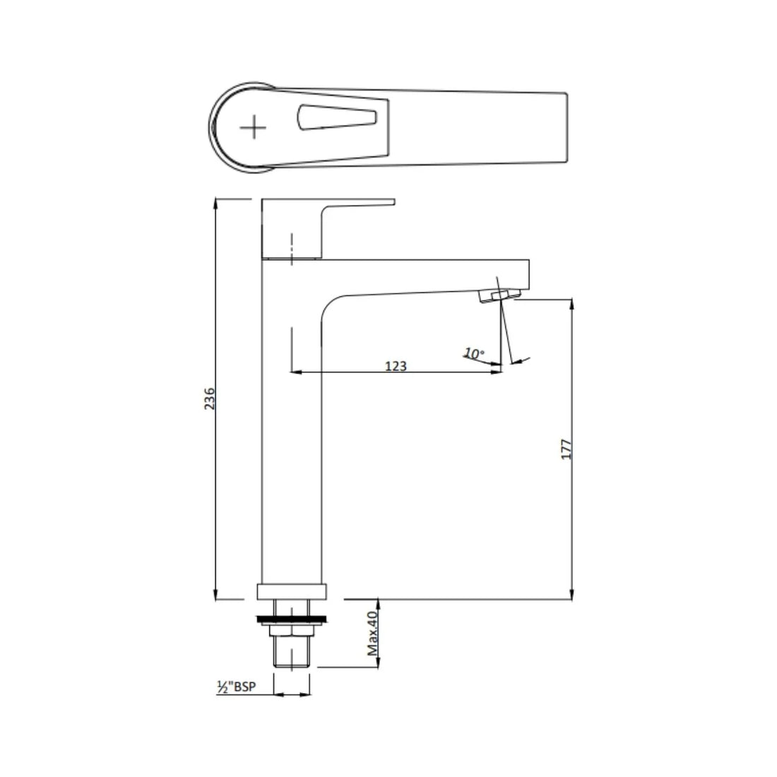 Hindware Table Mounted Tall Boy Basin Tap Amazon F320002 - Chrome