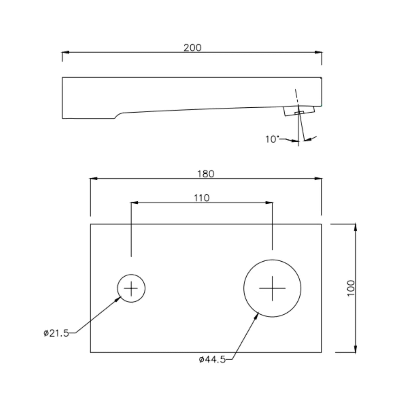 Hindware Wall Mounted Basin Mixer Fluid F320013 - Chrome