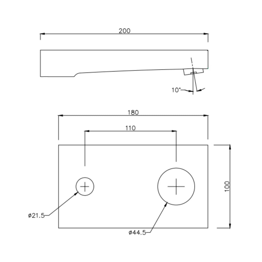 Hindware Wall Mounted Basin Mixer Fluid F320013 - Chrome