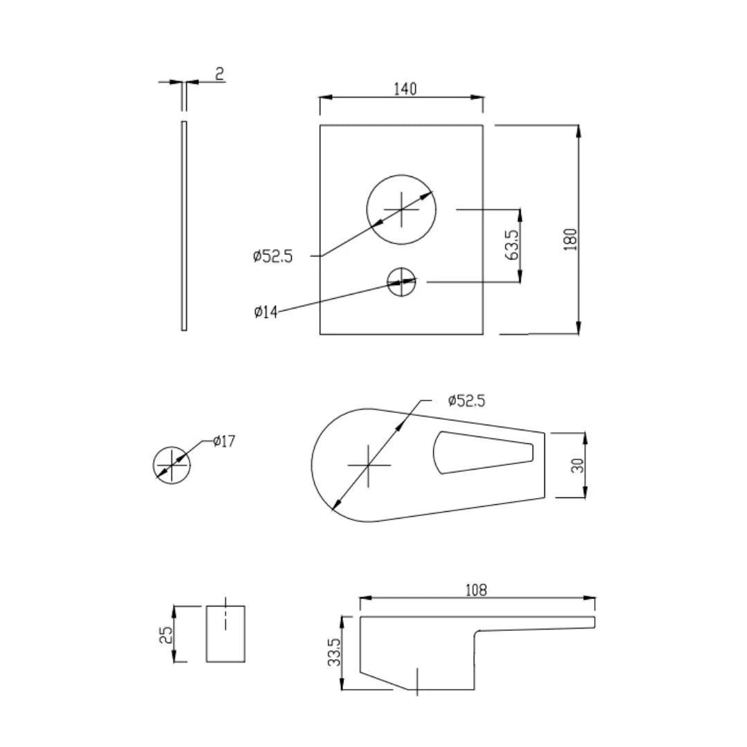 Hindware 2 Way Diverter Amazon F320014 - Chrome Finish