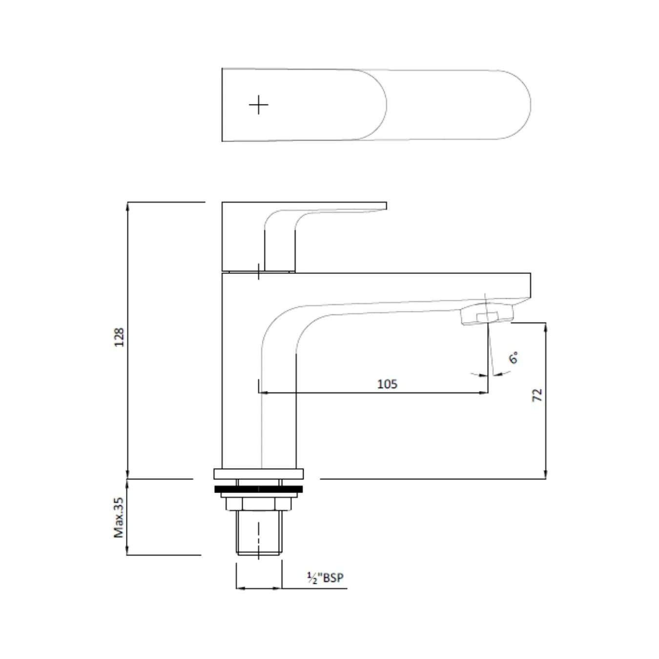 Hindware Table Mounted Regular Basin Tap Elegance F340001 - Chrome