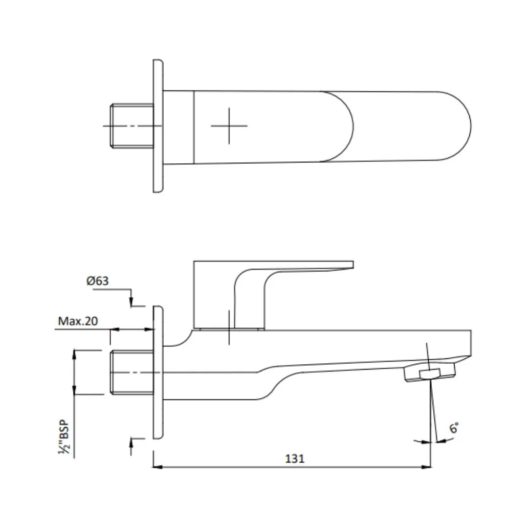 Hindware WC Area Bib Tap Elegance F340004 - Chrome