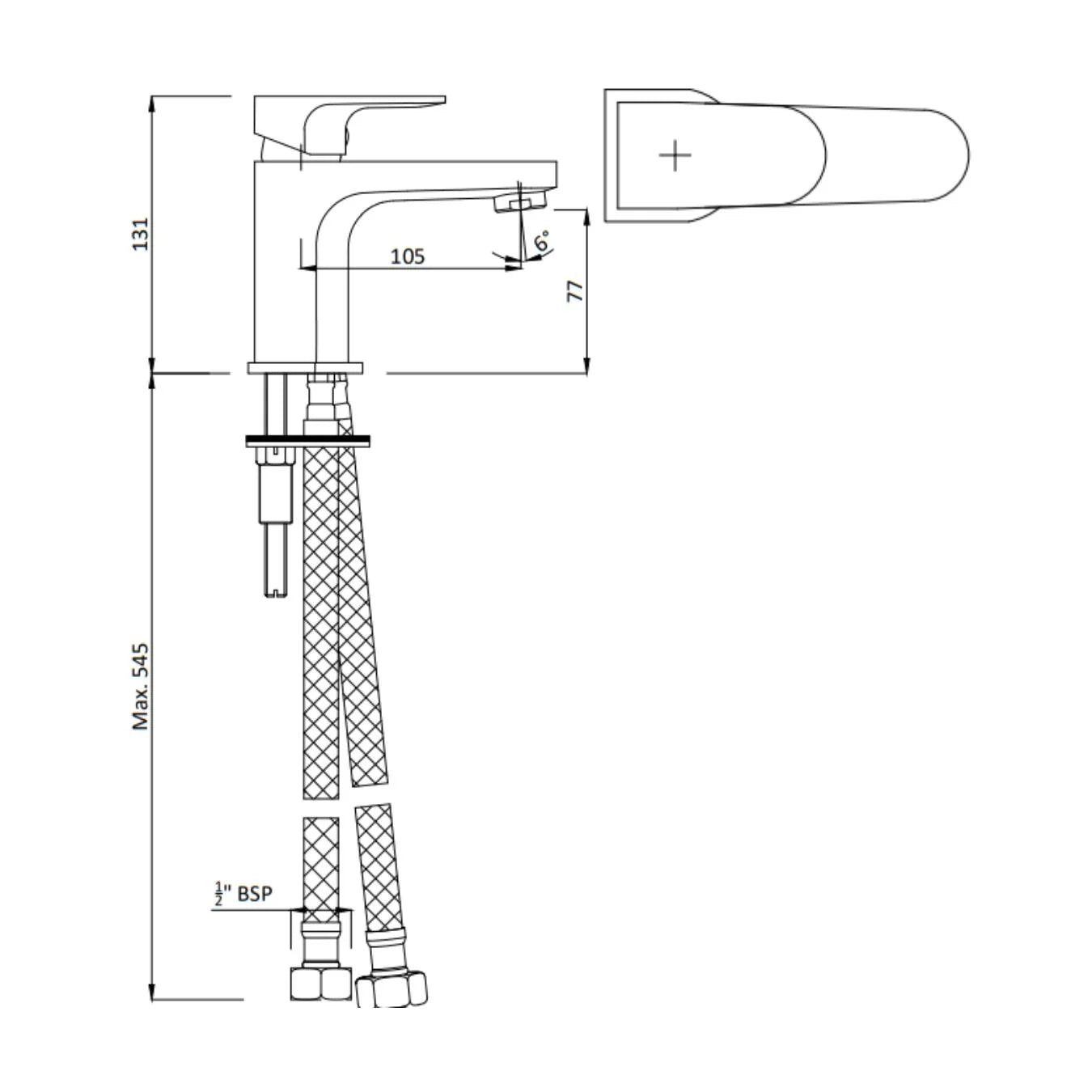 Hindware Table Mounted Regular Basin Mixer Elegance F340011 - Chrome