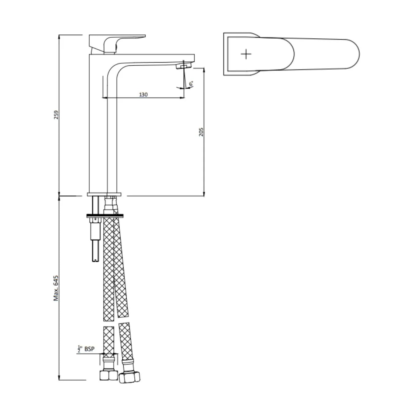 Hindware Table Mounted Tall Boy Basin Mixer Elegance F340012 - Chrome