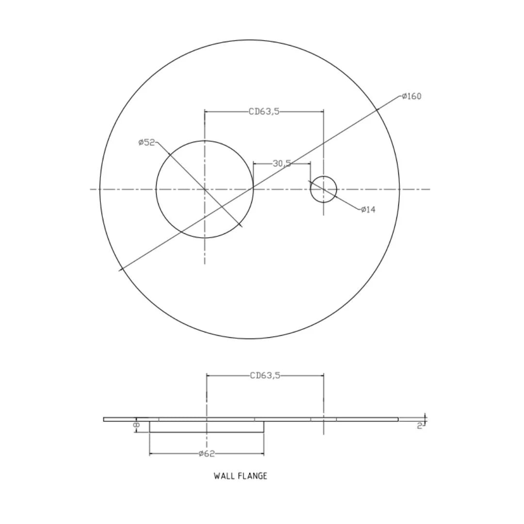 Hindware 2 Way Diverter Fluid F400023 - Chrome Finish