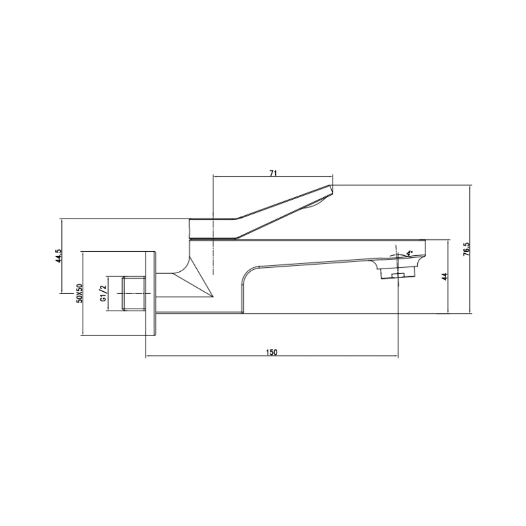 Hindware WC Area Bib Tap Edge F410004GRT - Black Chrome
