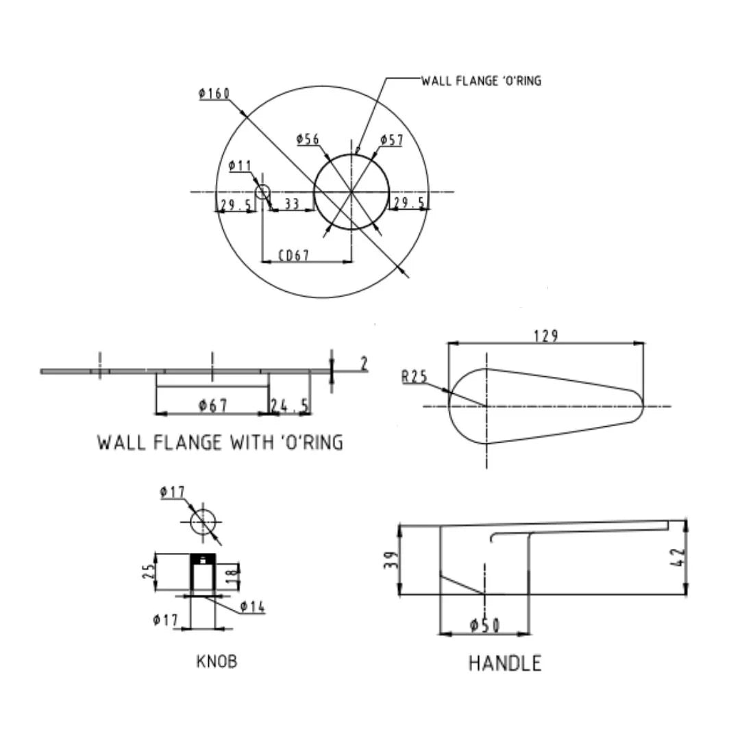 Hindware 2 Way Diverter Cora F440016 - Chrome Finish