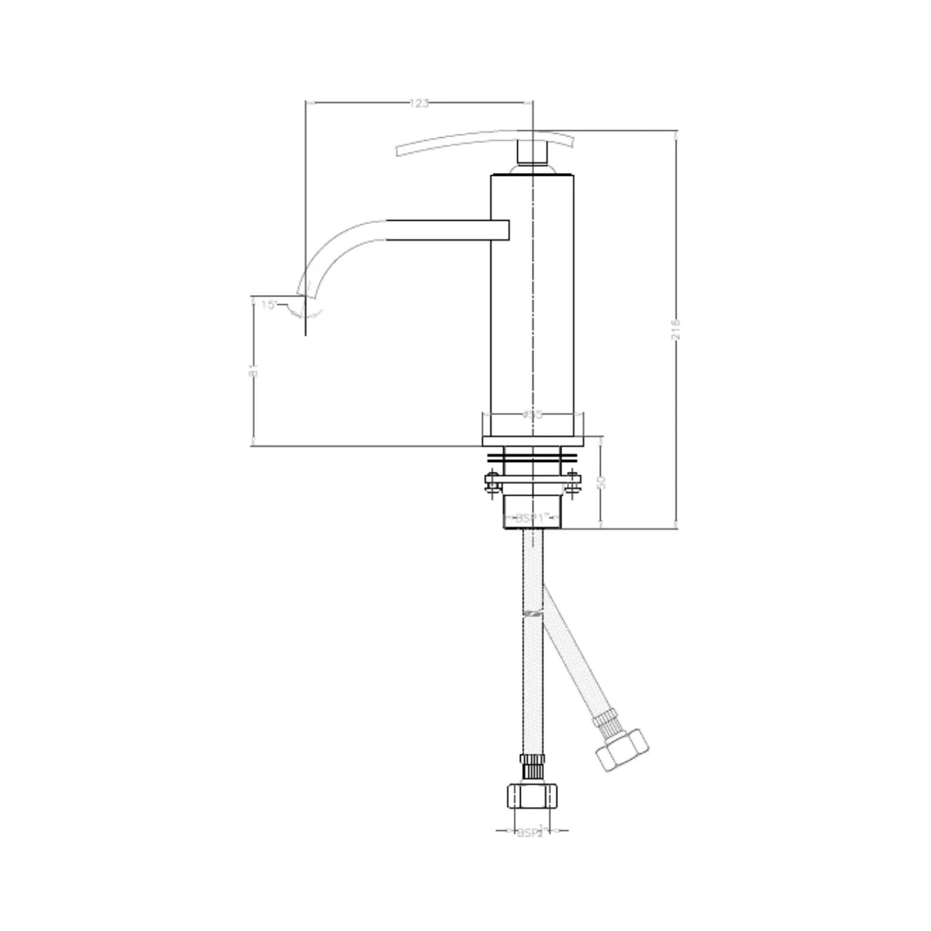 Hindware Table Mounted Regular Basin Mixer Monroe F460009 - Chrome
