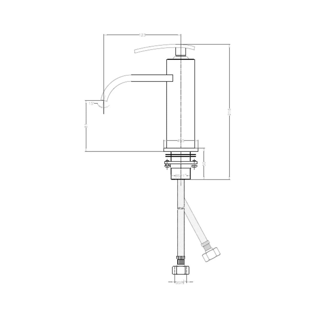 Hindware Table Mounted Regular Basin Mixer Monroe F460009 - Chrome